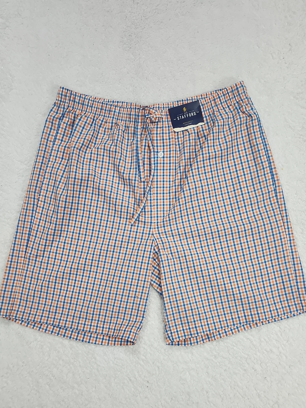 Stafford Plaid Regular Fit Sleep Short New With Tags